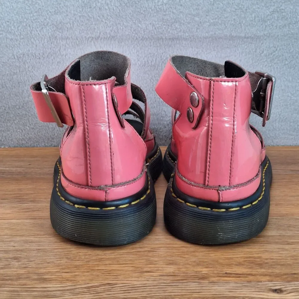 Dr. Martens Clarissa Women's 9 EU 41 Ankle Strap Sandals Pink Patent Leather